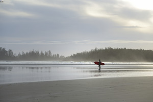 Surfing at Long Beach by Kevin Oke
