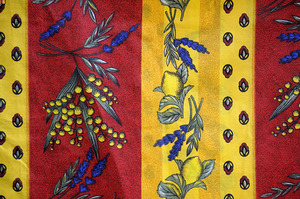 Red and Yellow Textiles - Aix-en-Provence by Kevin Oke