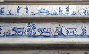 Ceramic tile stairs Plaza de Toros Bullring  Ronda Málaga Andalusia Spain