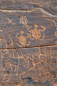 Ancient petroglyphs showcasing animal figures and geometric designs Crane Petroglyph Site Verde Valley Arizona
