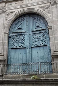 Entrance door to the Basilica La Merced. Quito. Ecuador