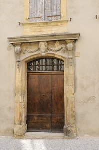 Ornate entry door in Lourmarin