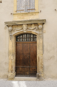 Ornate entry door. Lourmarin. France