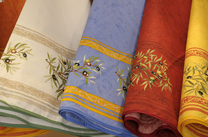 Red and Yellow Textiles - Aix-en-Provence by Kevin Oke