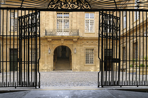 Entrance gate at the Hotel de Ville. Aix-en-Provence. France by Kevin Oke
