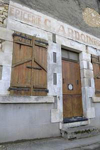 Old door and windows. Herry. France by Kevin Oke