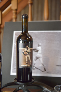 Bottle of Zinfandel wine with Roberto Clemente label The Clemente Museum. Pittsburgh Pennsylvania
