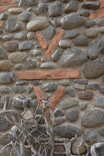 V Bar V stone ranch sign at Crane Petroglyph Heritage Site in Verde Valley Arizona Print