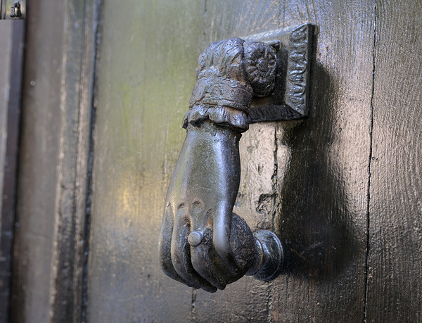 Hand door knocker. Aix-en-Provence. France Print