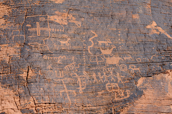 Petroglyphs in Valley of Fire State Park Nevada USA Print