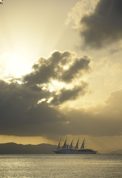 The large luxury sailboat Club Med 2 Print