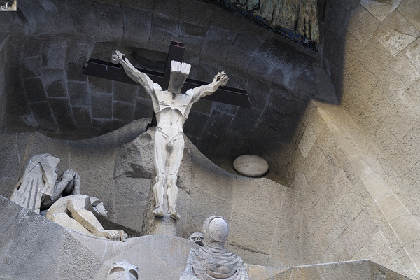 Passion Façade La Sagrada Família Temple Expiatori de la Sagrada Família Barcelona Spain Print