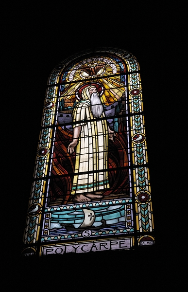 Stained glass window of St. Polycarp Print