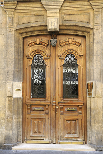 Carved door. Aix-en-Provence. Provence-Alpes-Cote dAzur. France Print