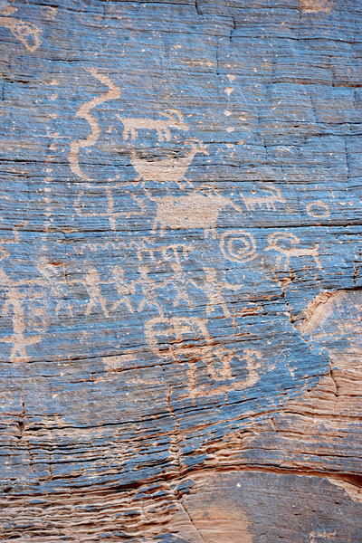 Petroglyphs in Valley of Fire State Park Nevada USA Print
