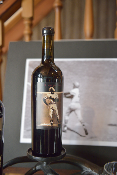 Bottle of Zinfandel wine with Roberto Clemente label The Clemente Museum. Pittsburgh Pennsylvania Print