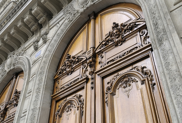 Ornate wooden door - Paris Print