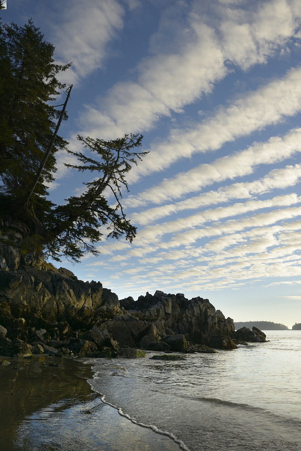 Dramatic clouds above Tonquin Beach Tofino  Print