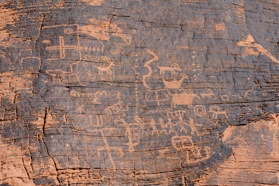 Petroglyphs in Valley of Fire State Park Nevada USA  Print