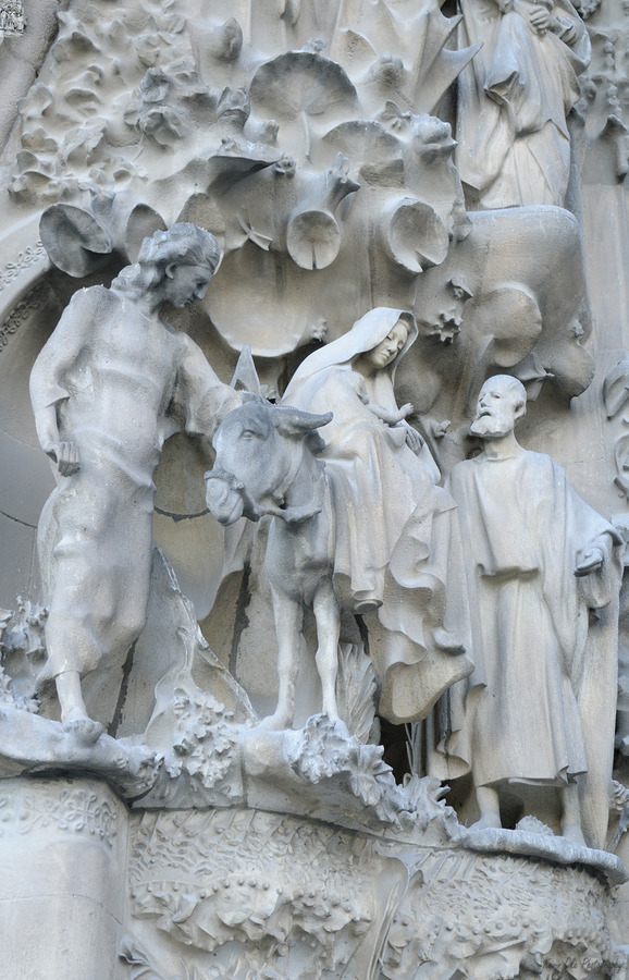 Nativity Façade La Sagrada Família Temple Expiatori de la Sagrada Família Barcelona Spain  Imprimer