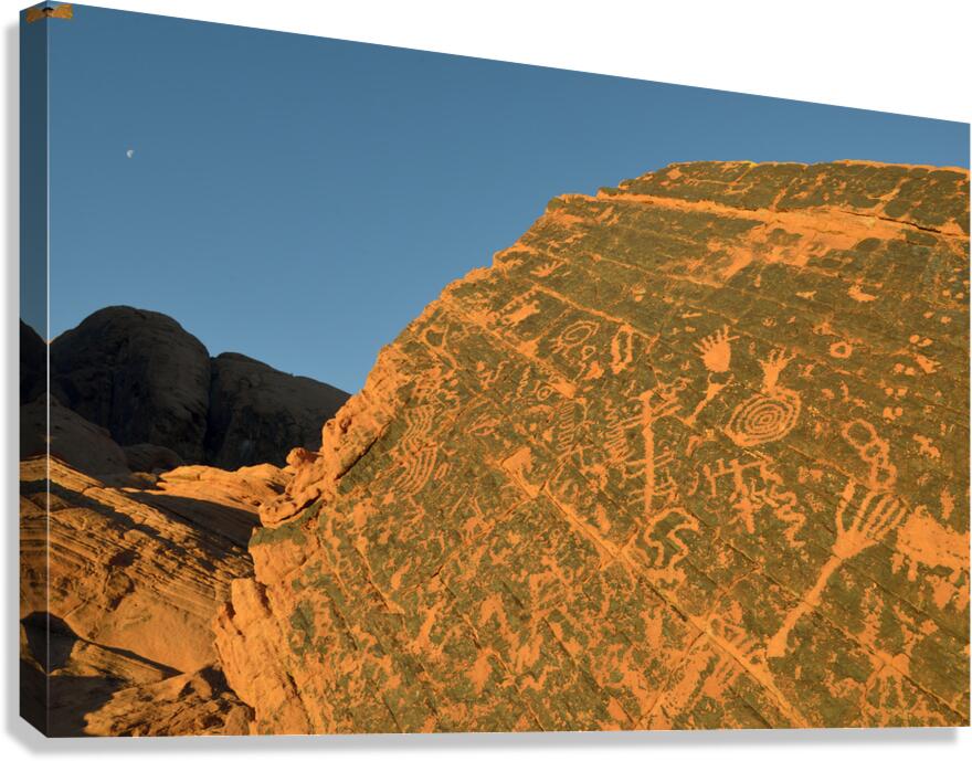 Petroglyphs near Atlatl Rock Canvas Print