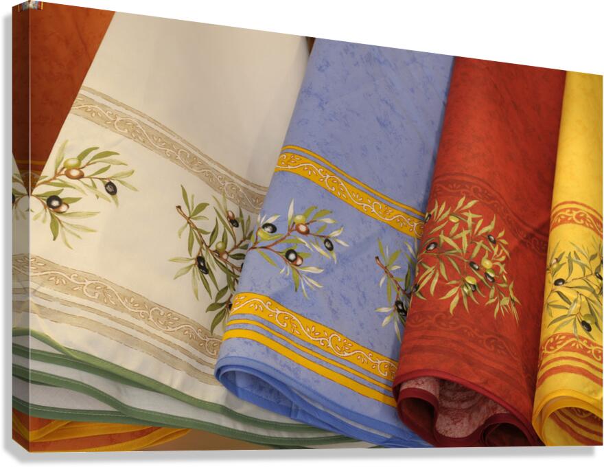 Red and Yellow Textiles - Aix-en-Provence Canvas Print