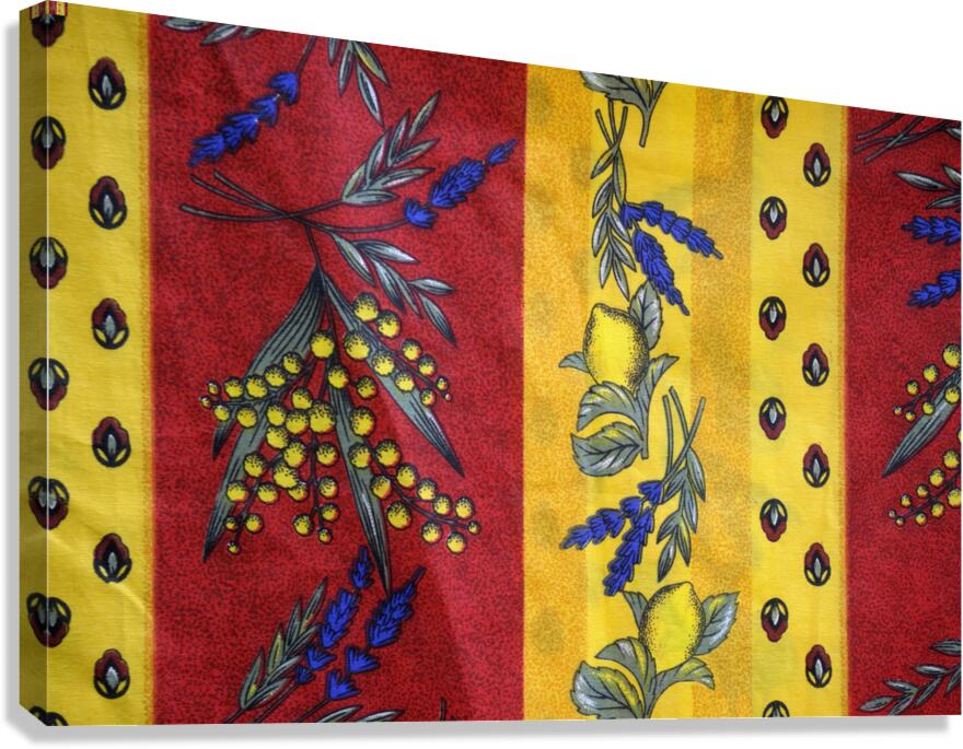 Red and Yellow Textiles - Aix-en-Provence Canvas Print