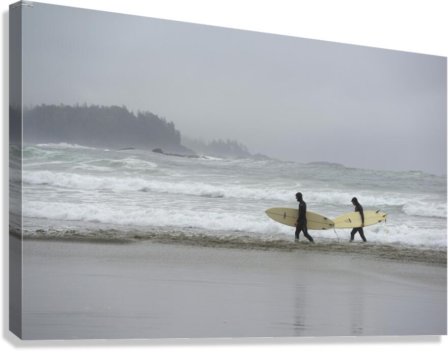 Surfing at Florencia Beach Canvas Print