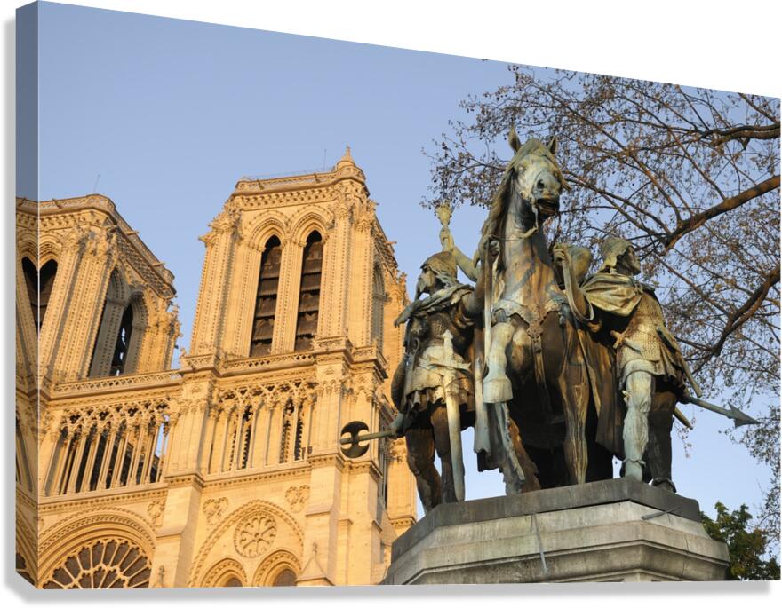 Statue de Charlemagne Paris France Canvas Print