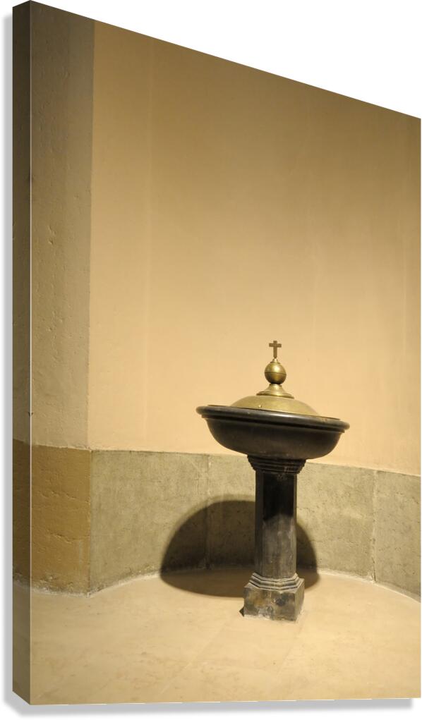 Baptismal urn Eglise Saint Pothin Canvas Print