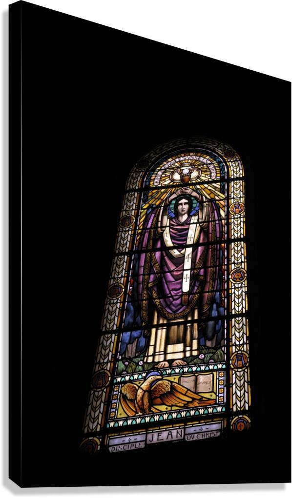 Stained glass window Eglise Saint Pothin Canvas Print