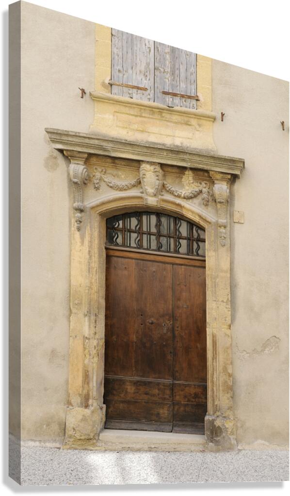 Ornate entry door in Lourmarin Canvas Print