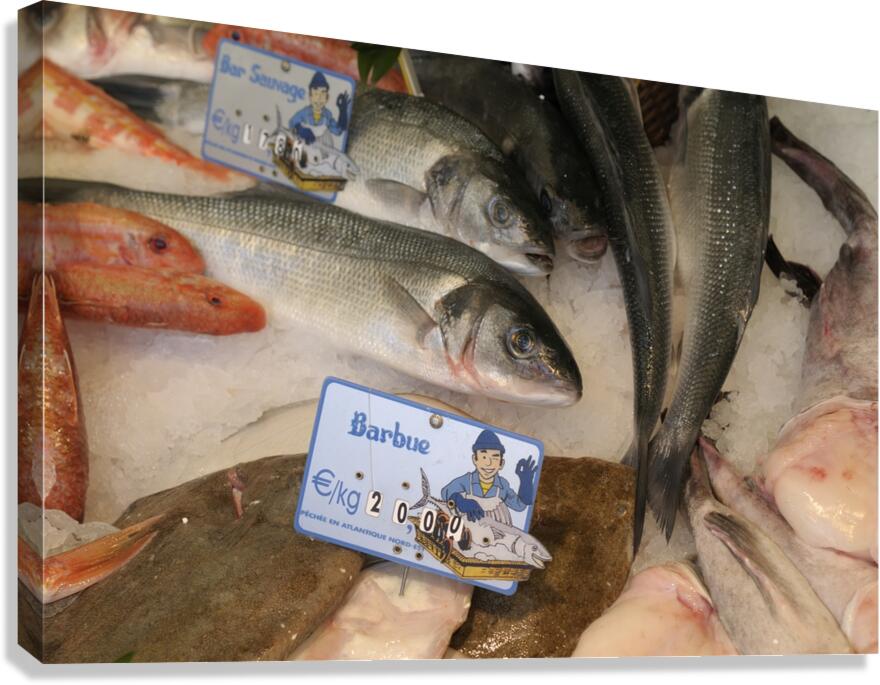 Seafood at the Thursday Market - Boulevard Saint Germain Canvas Print