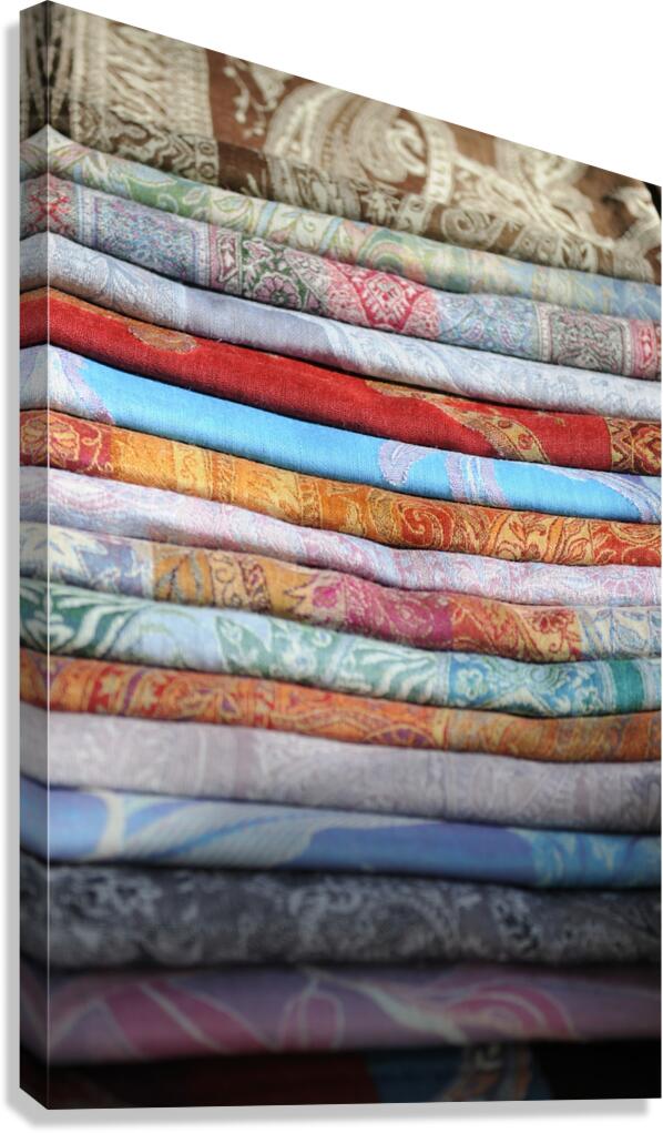 Textiles Thursday Market Boulevard Saint Germain Paris Canvas Print