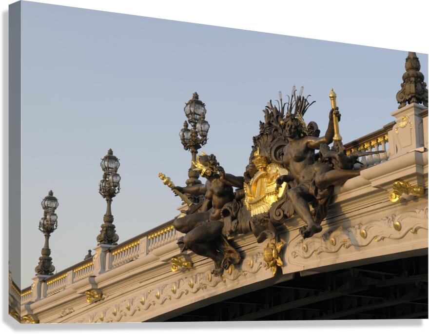 Nymphs of the Seine on Pont Alexandre III - Paris Canvas Print