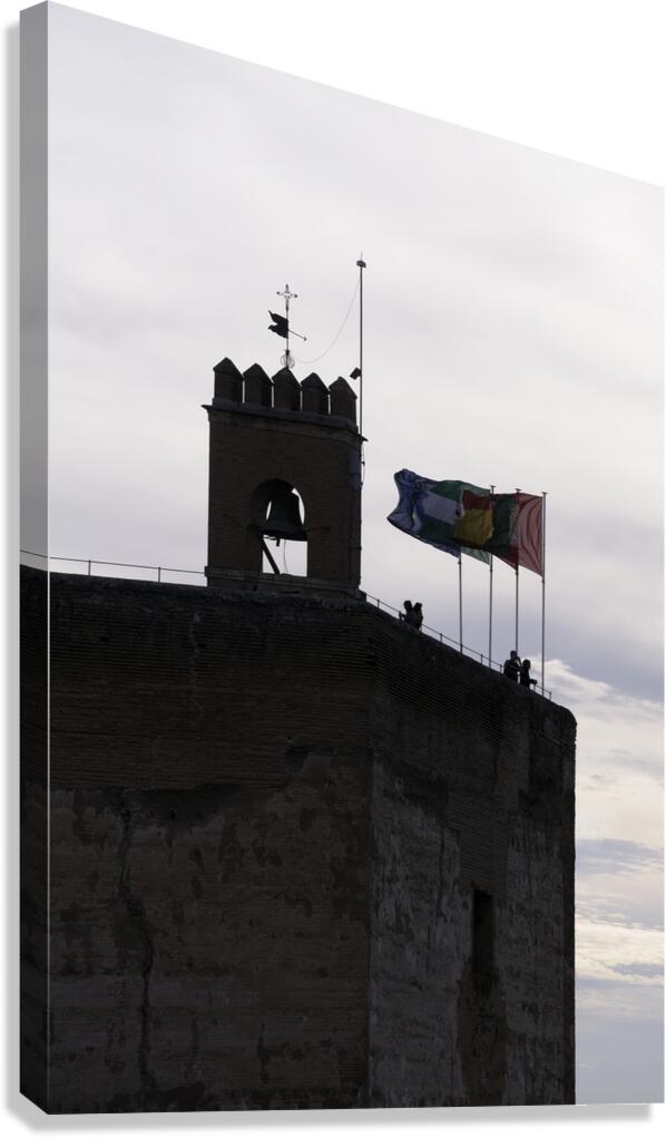 Vela Tower The Alhambra Granada Andalusia Spain Canvas Print