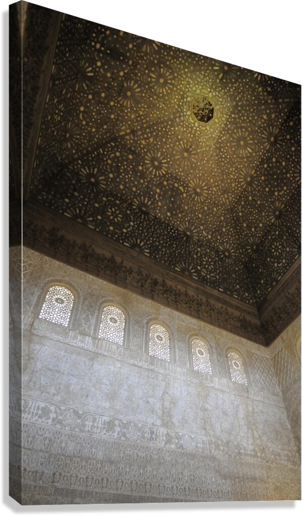 Sala de Embajadores. Hall of the Ambassadors The Throne Room The Alhambra Granada Andalusia Spain Canvas Print