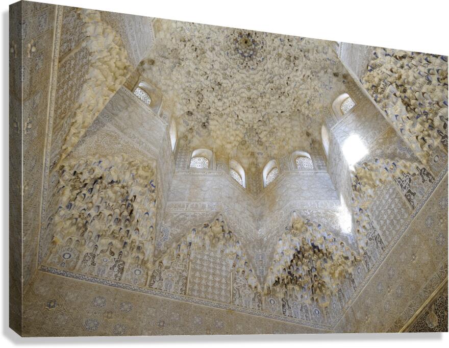 Roof of the Abencerrajes Hall The Alhambra Granada Andalusia Spain Canvas Print