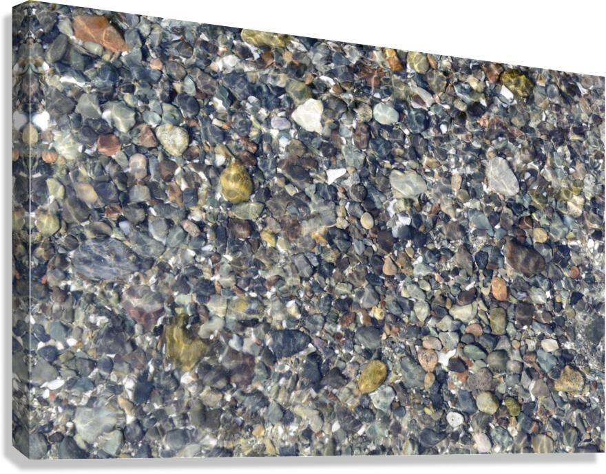 Rocks covered with water - Tent Island Canvas Print