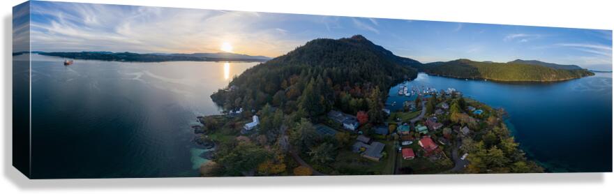 Genoa Bay sunset - Vancouver Island Canvas Print