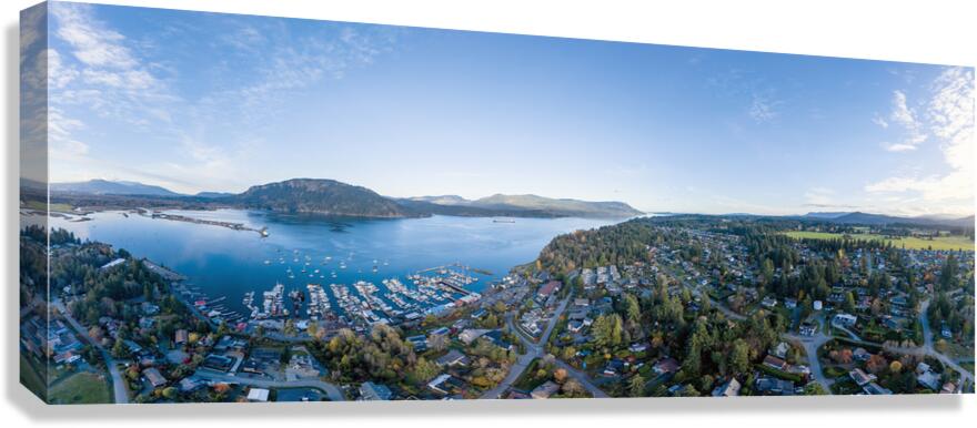 Cowichan Bay Panorama - Vancouver Island Canvas Print