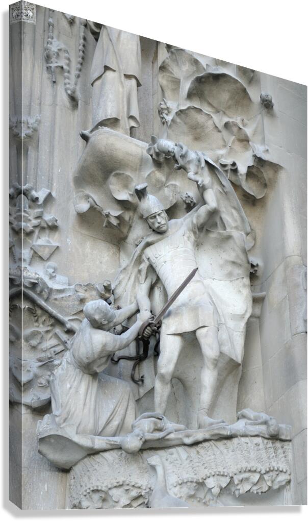 Nativity Façade La Sagrada Família Temple Expiatori de la Sagrada Família Barcelona Spain Canvas Print