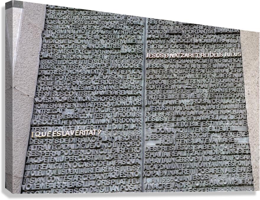 The doors of the Passion Facade La Sagrada Família Temple Expiatori de la Sagrada Família Barcelona Spain Canvas Print