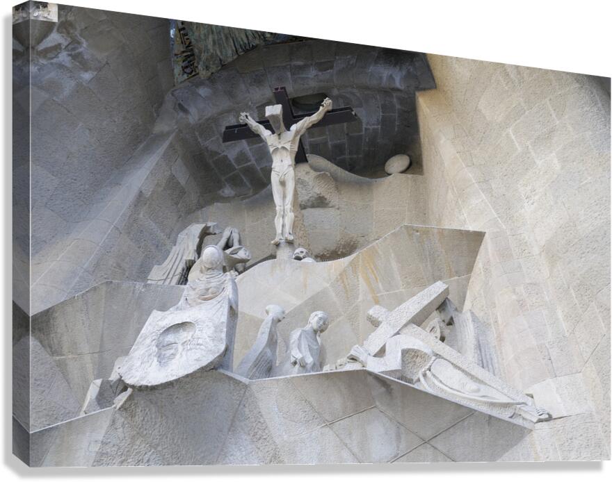 Passion Façade La Sagrada Família Temple Expiatori de la Sagrada Família Barcelona Spain Canvas Print