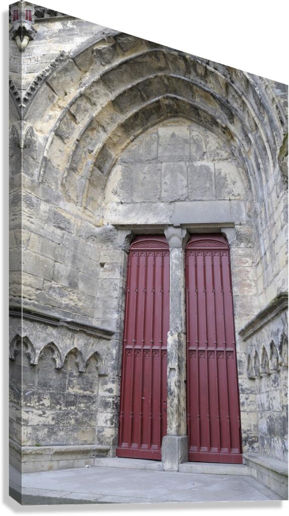 Entrance door. Cathedrale St-Cyr-Sainte Julitte. Nevers. France Canvas Print