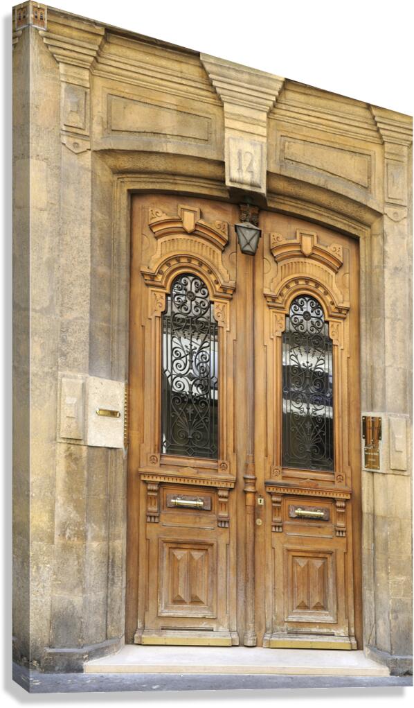 Carved door. Aix-en-Provence. Provence-Alpes-Cote dAzur. France Canvas Print