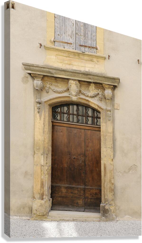 Ornate entry door. Lourmarin. France Canvas Print