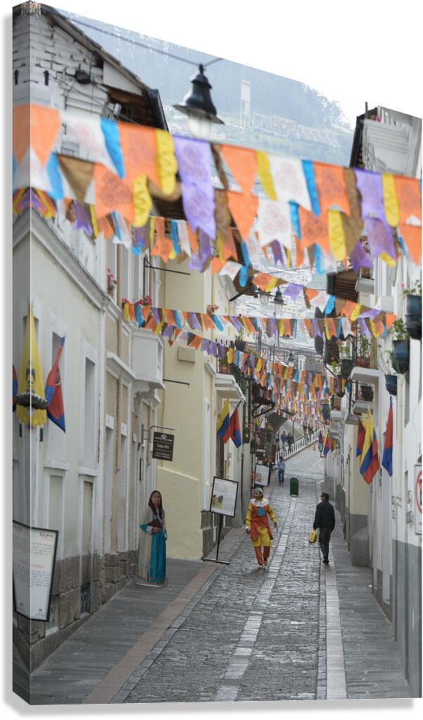 Calle Morales La Ronda. Quito. Ecuador Canvas Print