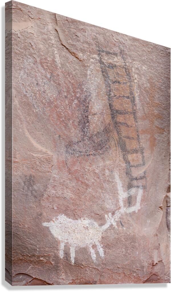 Petroglyphs in Valley of Fire State Park Nevada USA Canvas Print