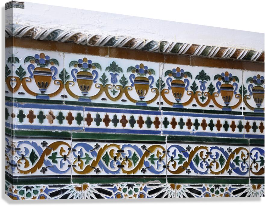 Ceramic tile Casa Don Bosco Ronda Málaga Andalusia Spain Canvas Print